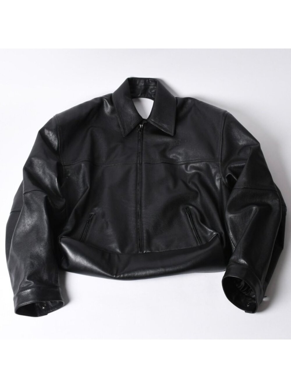 Balenciaga Handbag Shirt Bag Close Bag Leather Black